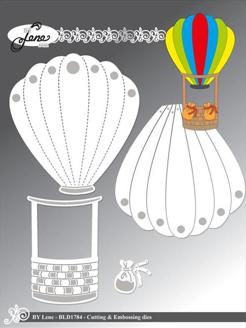 By Lene dies Hot air balloon Største 7,9x8,6cm